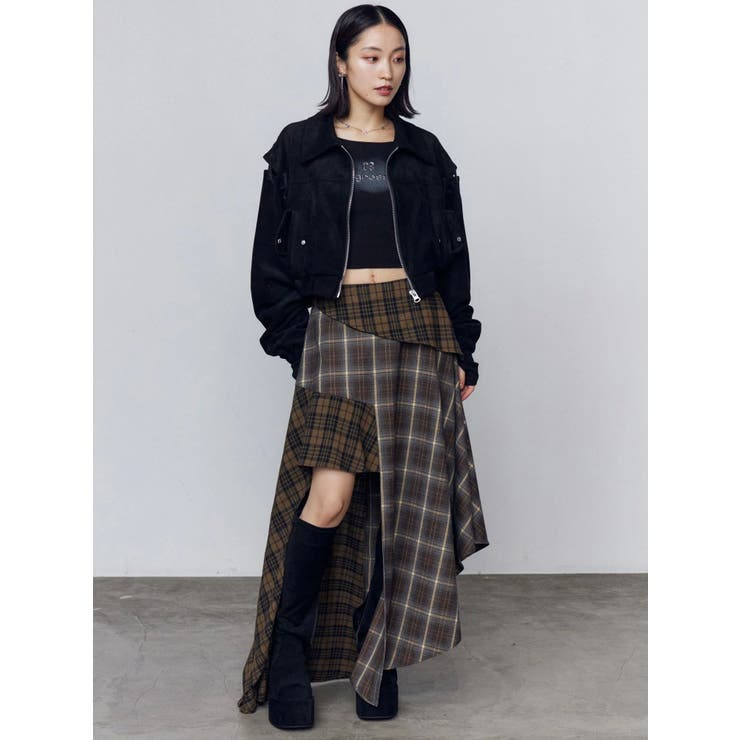 アシンメトリードッキングスカート | EMODA | 詳細画像25 