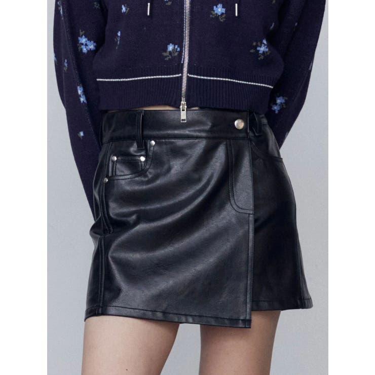 アシンメトリーラップスカート | EMODA | 詳細画像1 