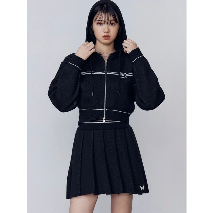 プリーツニットミニスカート | EMODA | 詳細画像3 