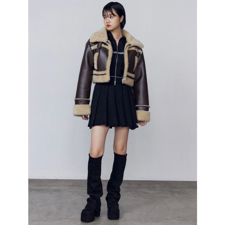 プリーツニットミニスカート | EMODA | 詳細画像8 