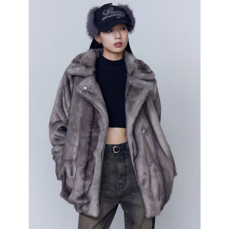 EMODA クロップドファーコート タートルネック EMODA クロップドファーコート タートルネック