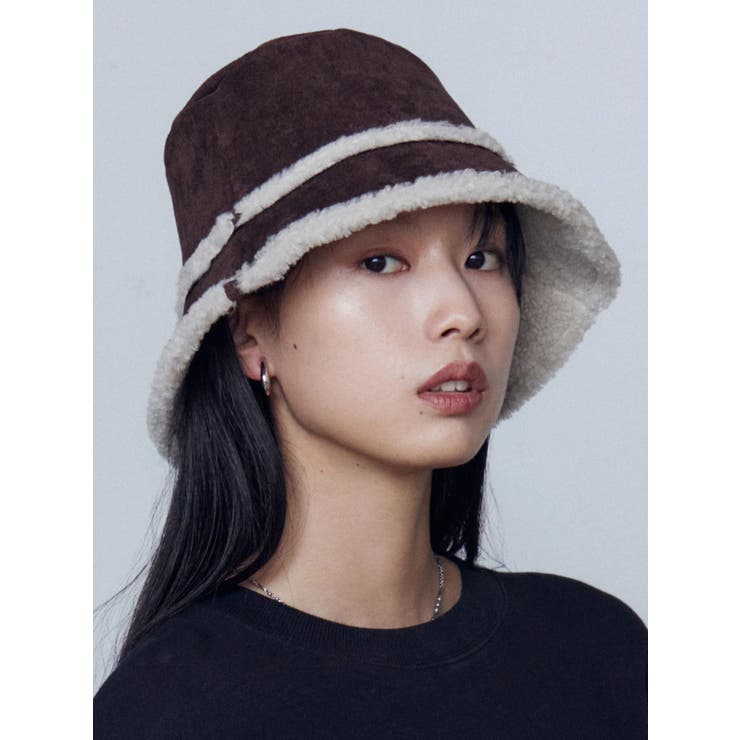 ブラウン | フェイクシャーリングバケットハット | EMODA
