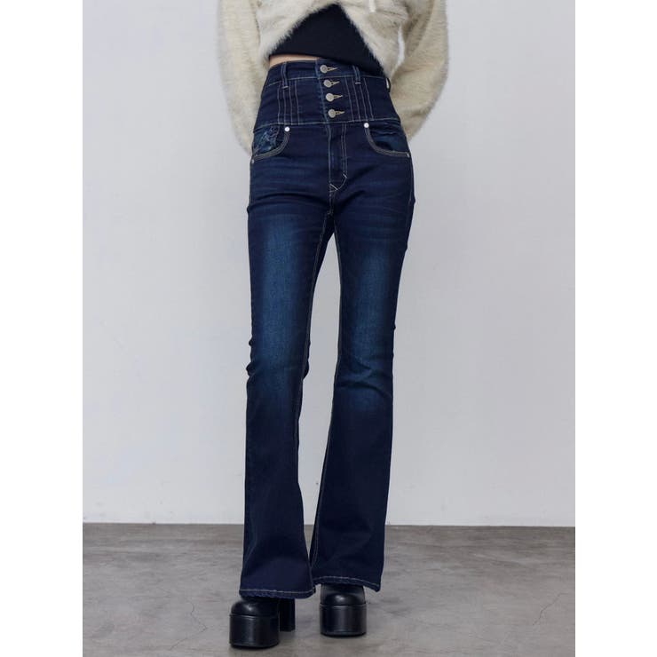 リボンポケットハイウエストパギンス | EMODA | 詳細画像3 