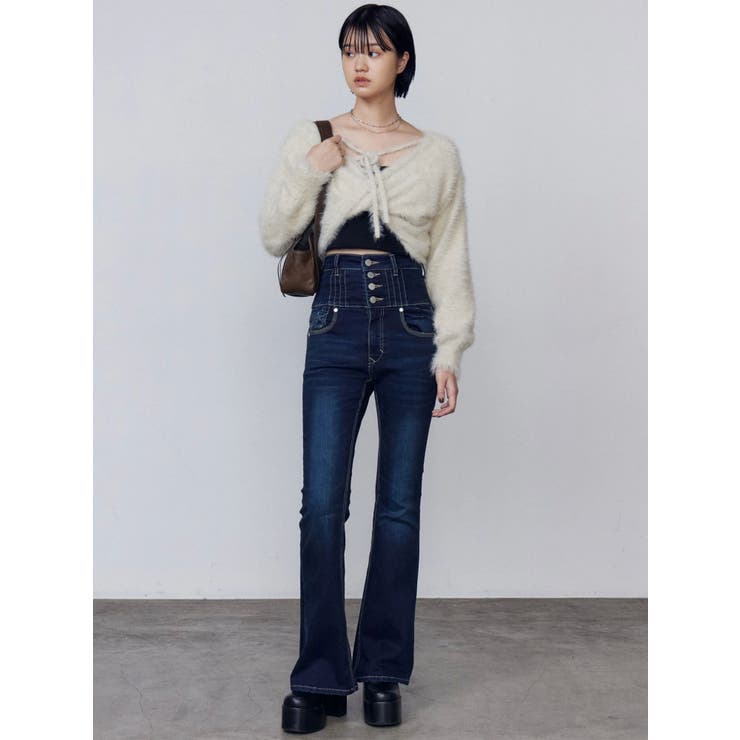 リボンポケットハイウエストパギンス | EMODA | 詳細画像7 