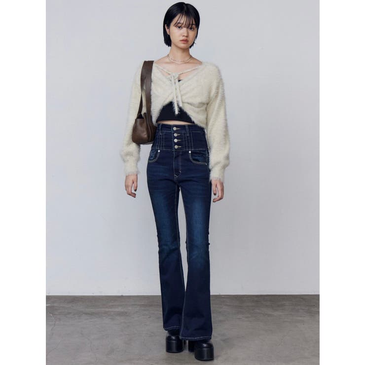 リボンポケットハイウエストパギンス | EMODA | 詳細画像8 