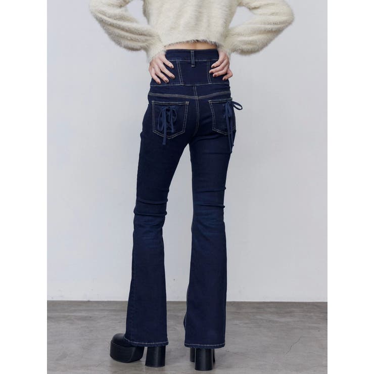 インディゴ | リボンポケットハイウエストパギンス | EMODA