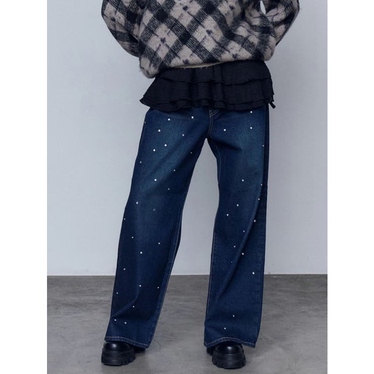 インディゴ | クロスベルトルーズジーンズ | EMODA