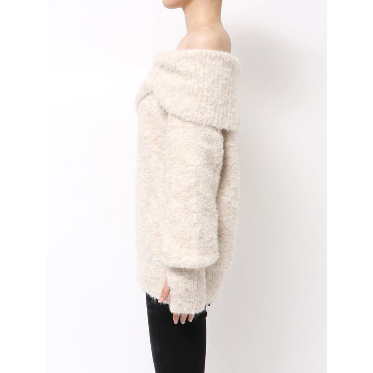 TUCK OFF SHOULDER KNIT | EMODA | 詳細画像4 