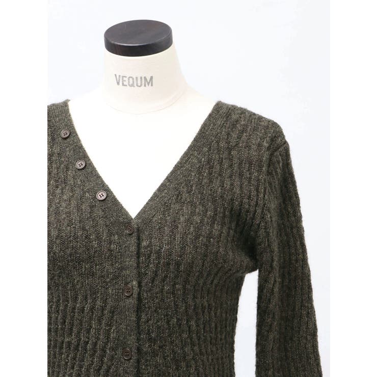 【VEQUM】WAVING V NECK KNIT | EMODA | 詳細画像10 
