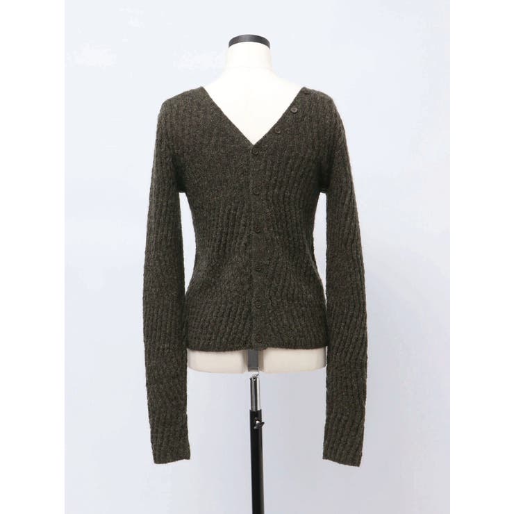 【VEQUM】WAVING V NECK KNIT | EMODA | 詳細画像8 