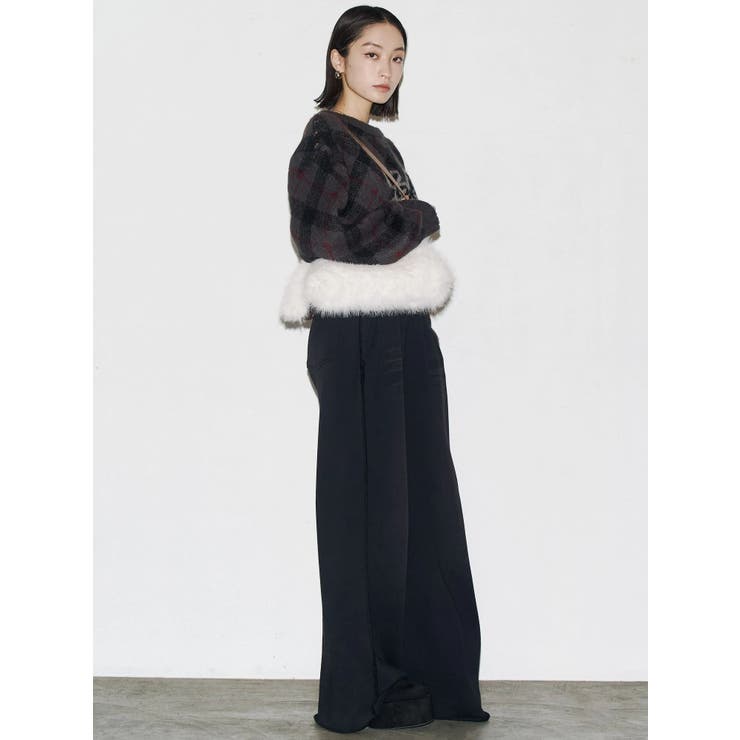 チェックロゴオーバーニット | EMODA | 詳細画像12 