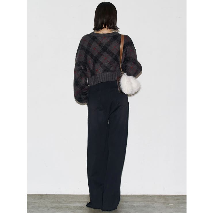 チェックロゴオーバーニット | EMODA | 詳細画像13 