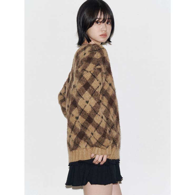 チェックロゴオーバーニット | EMODA | 詳細画像30 