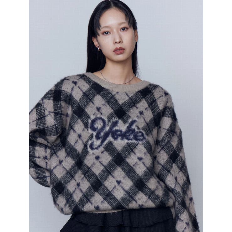 チェックロゴオーバーニット | EMODA | 詳細画像39 