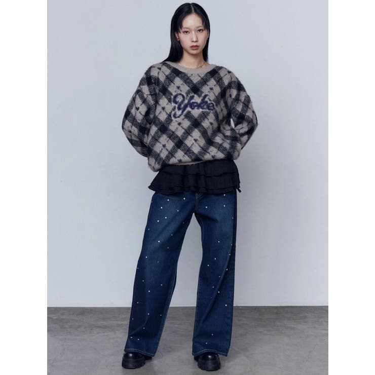 チェックロゴオーバーニット | EMODA | 詳細画像41 