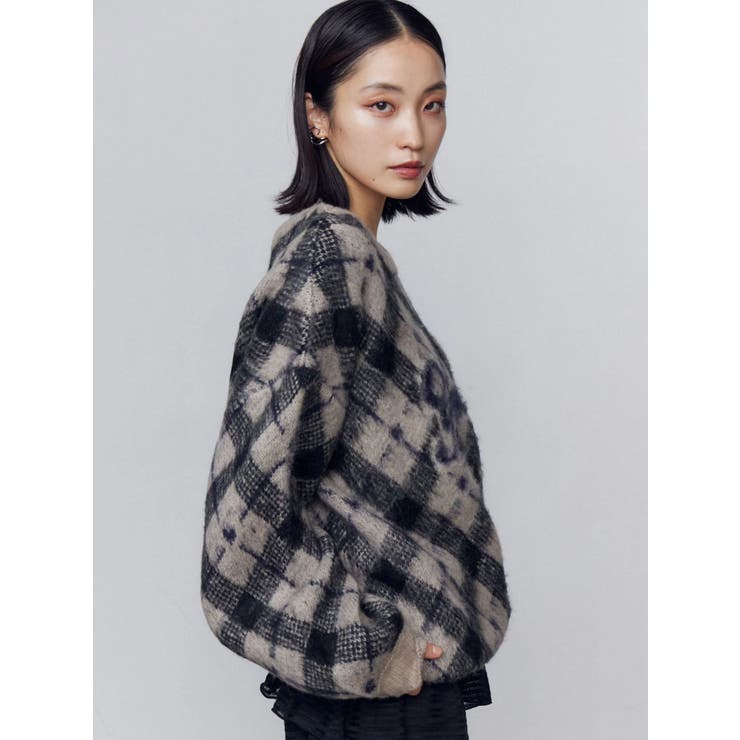 チェックロゴオーバーニット | EMODA | 詳細画像44 