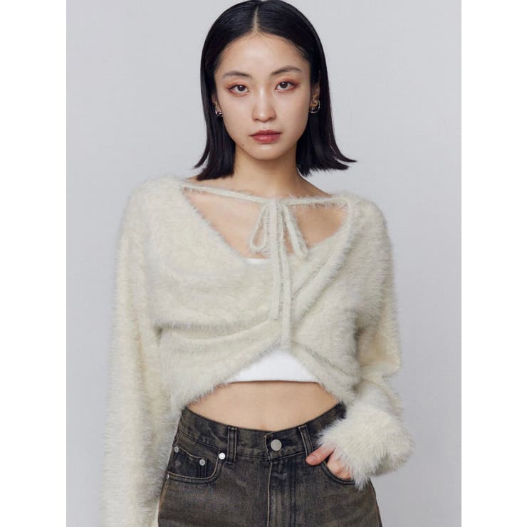 アイボリー | バッククロス2WAYニット | EMODA