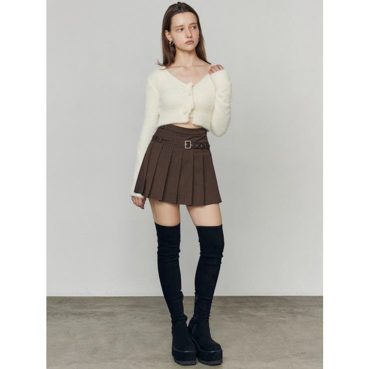 シャギーコンパクトリボンツインセット[品番：MKSW0066918]｜EMODA