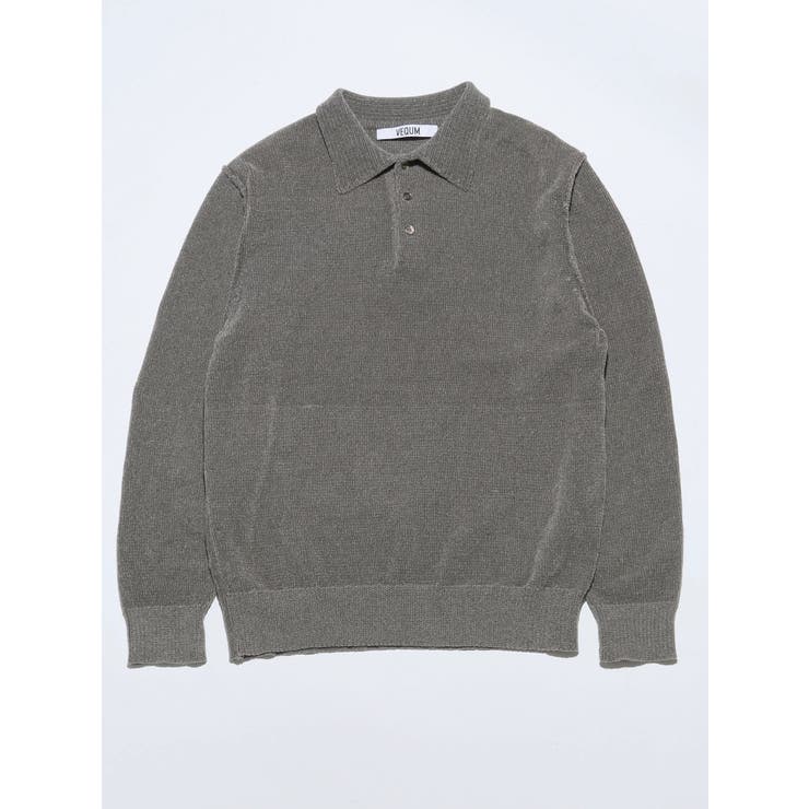 【VEQUM】VELOUR TEXTURE KNIT POLO | EMODA | 詳細画像15 