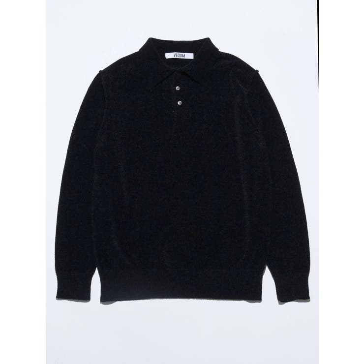 【VEQUM】VELOUR TEXTURE KNIT POLO | EMODA | 詳細画像16 