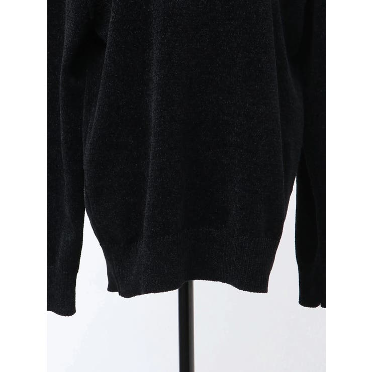 【VEQUM】VELOUR TEXTURE KNIT POLO | EMODA | 詳細画像23 