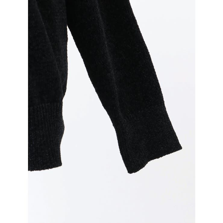 【VEQUM】VELOUR TEXTURE KNIT POLO | EMODA | 詳細画像24 