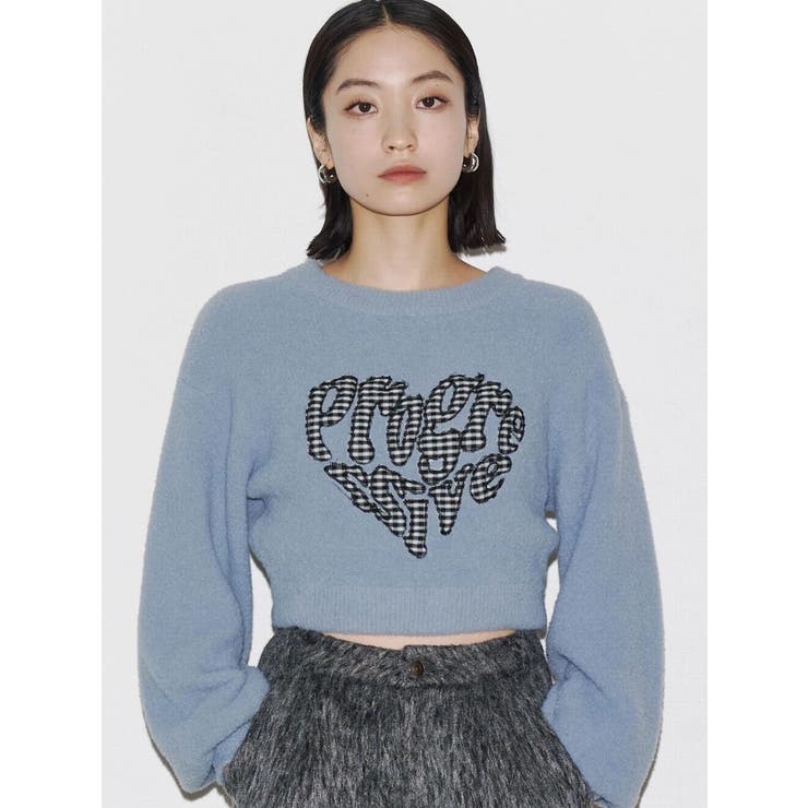 クレーピングパッチシャギーニット | EMODA | 詳細画像9 