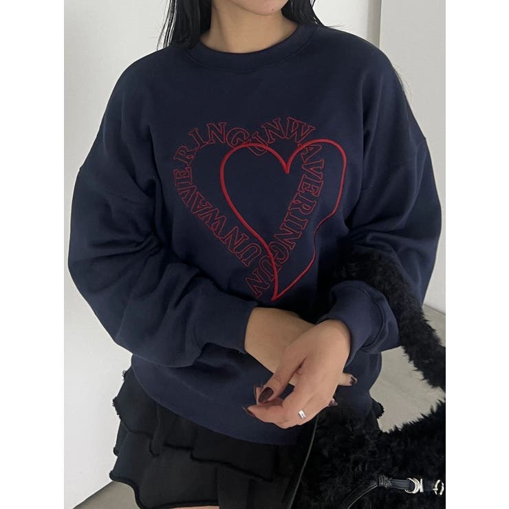 ハートロゴオーバースウェットプルオーバー | EMODA | 詳細画像11 
