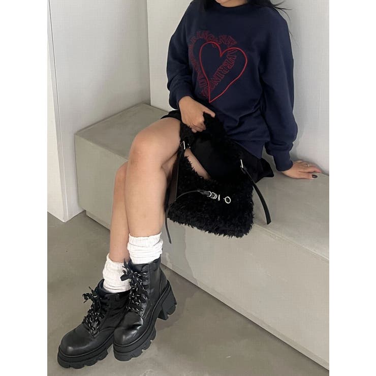 ハートロゴオーバースウェットプルオーバー | EMODA | 詳細画像12 