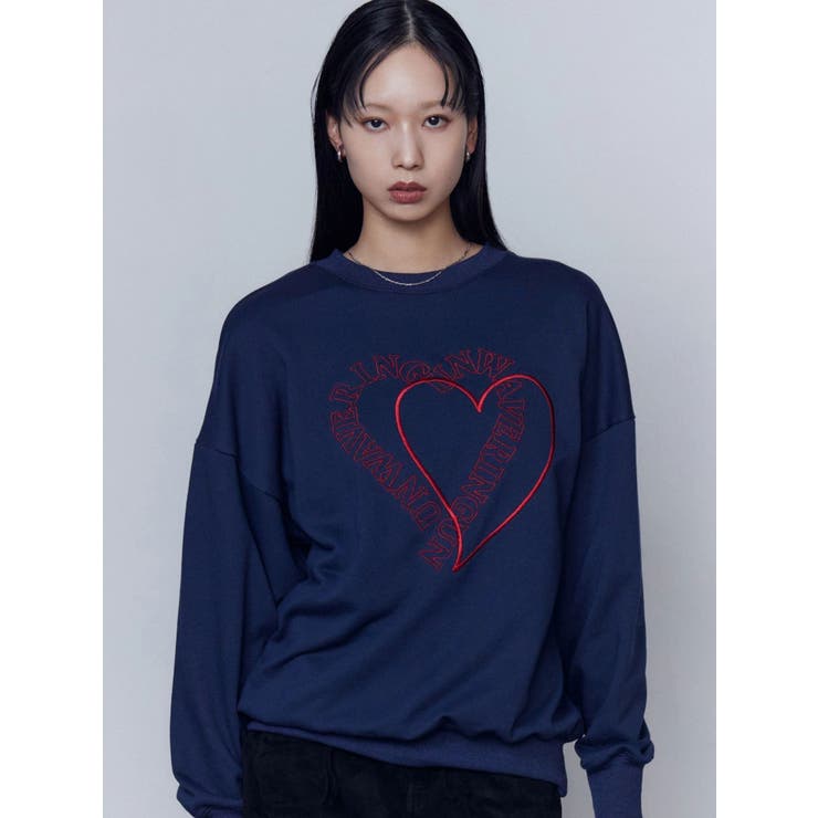 ハートロゴオーバースウェットプルオーバー | EMODA | 詳細画像15 