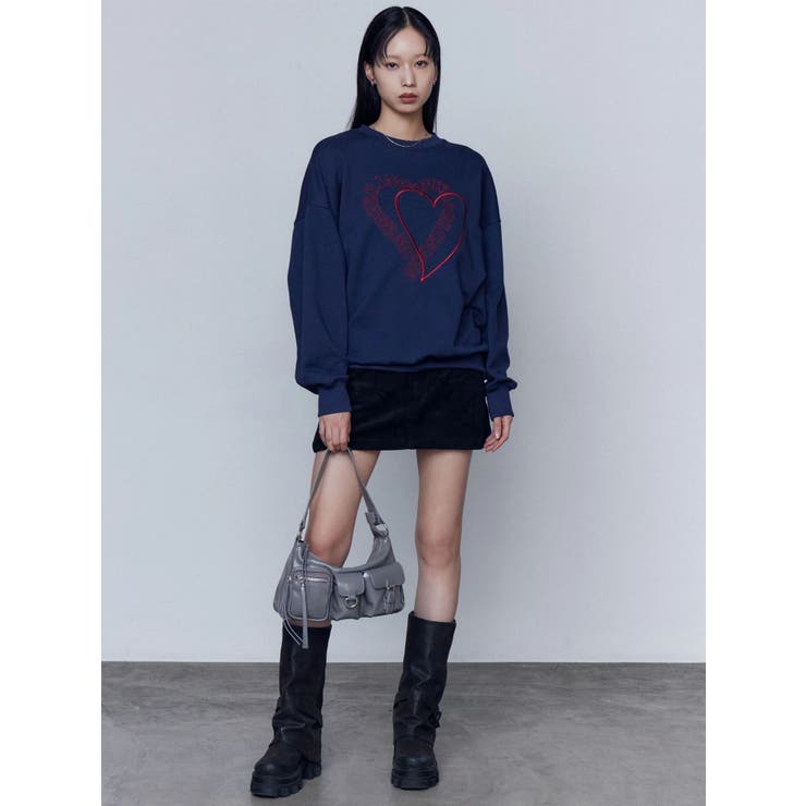 ハートロゴオーバースウェットプルオーバー | EMODA | 詳細画像16 