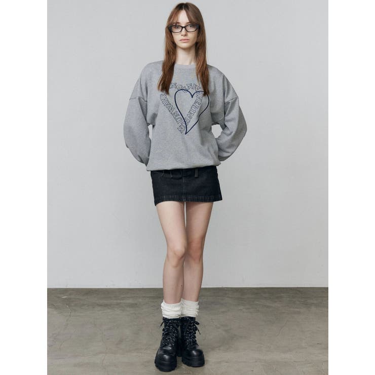 ハートロゴオーバースウェットプルオーバー | EMODA | 詳細画像19 