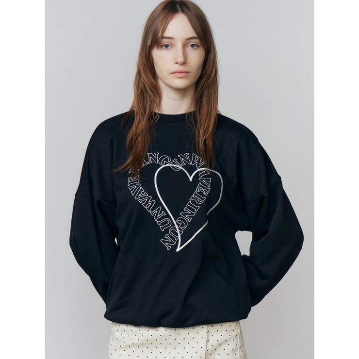ハートロゴオーバースウェットプルオーバー | EMODA | 詳細画像20 