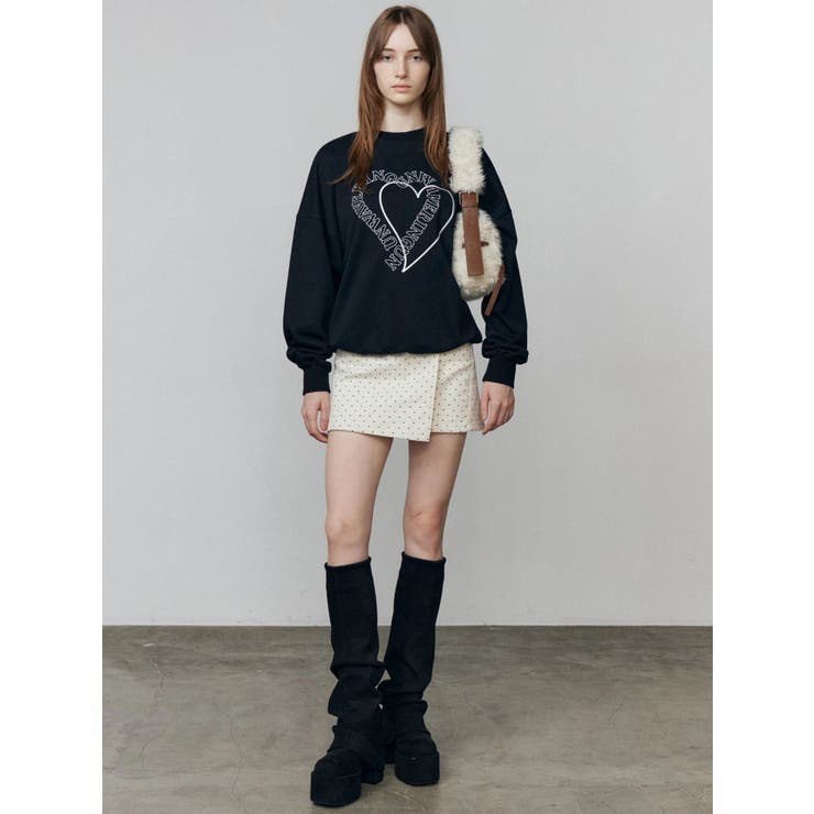 ハートロゴオーバースウェットプルオーバー | EMODA | 詳細画像21 