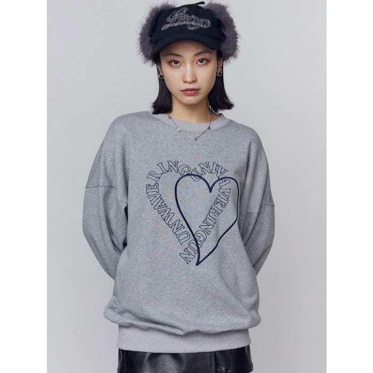 ハートロゴオーバースウェットプルオーバー | EMODA | 詳細画像24 