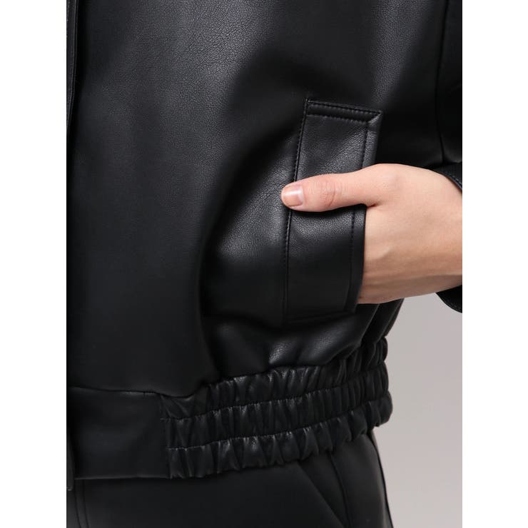 バックレースアップショートブルゾン | EMODA | 詳細画像34 