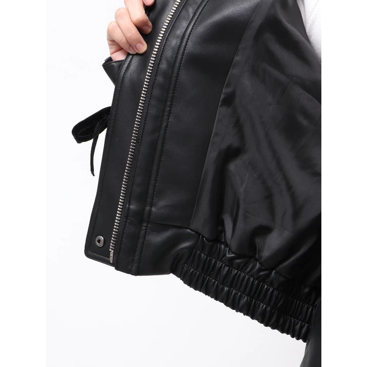 バックレースアップショートブルゾン | EMODA | 詳細画像35 