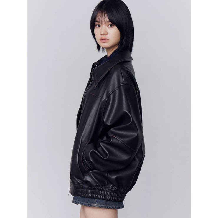 フェイクレザーオーバーブルゾン | EMODA | 詳細画像14 