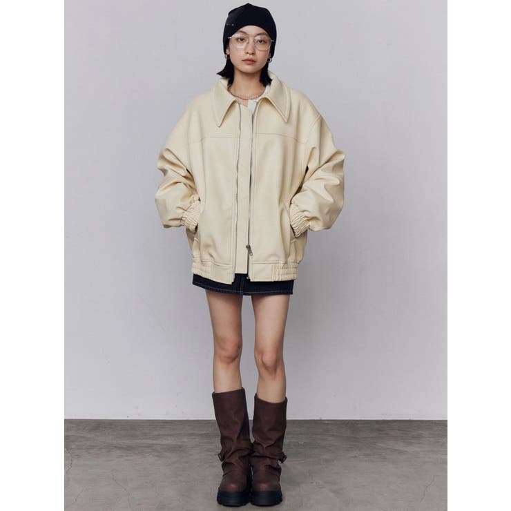 フェイクレザーオーバーブルゾン | EMODA | 詳細画像24 