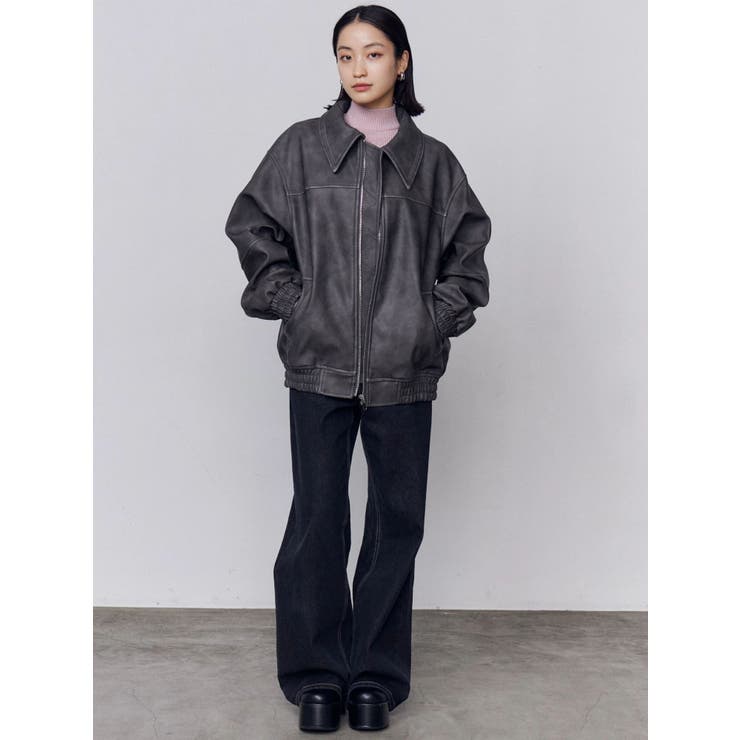 フェイクレザーオーバーブルゾン | EMODA | 詳細画像30 
