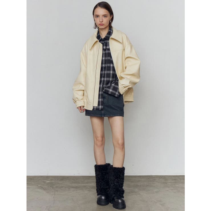 フェイクレザーオーバーブルゾン | EMODA | 詳細画像38 