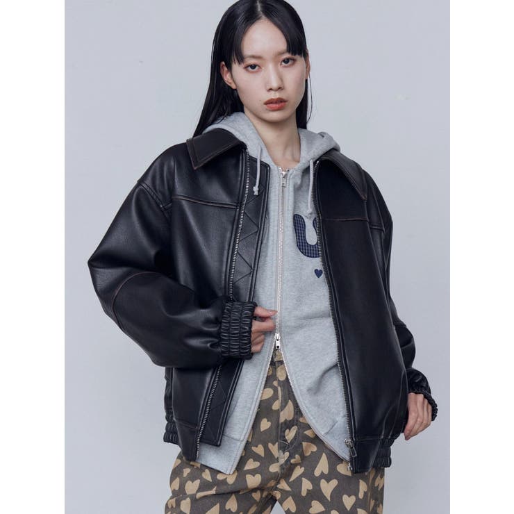 フェイクレザーオーバーブルゾン | EMODA | 詳細画像45 