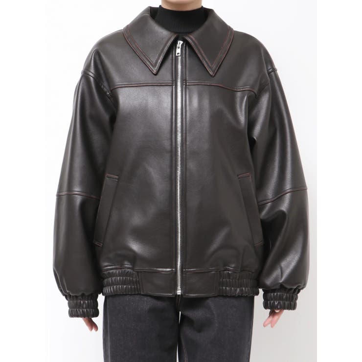フェイクレザーオーバーブルゾン | EMODA | 詳細画像48 