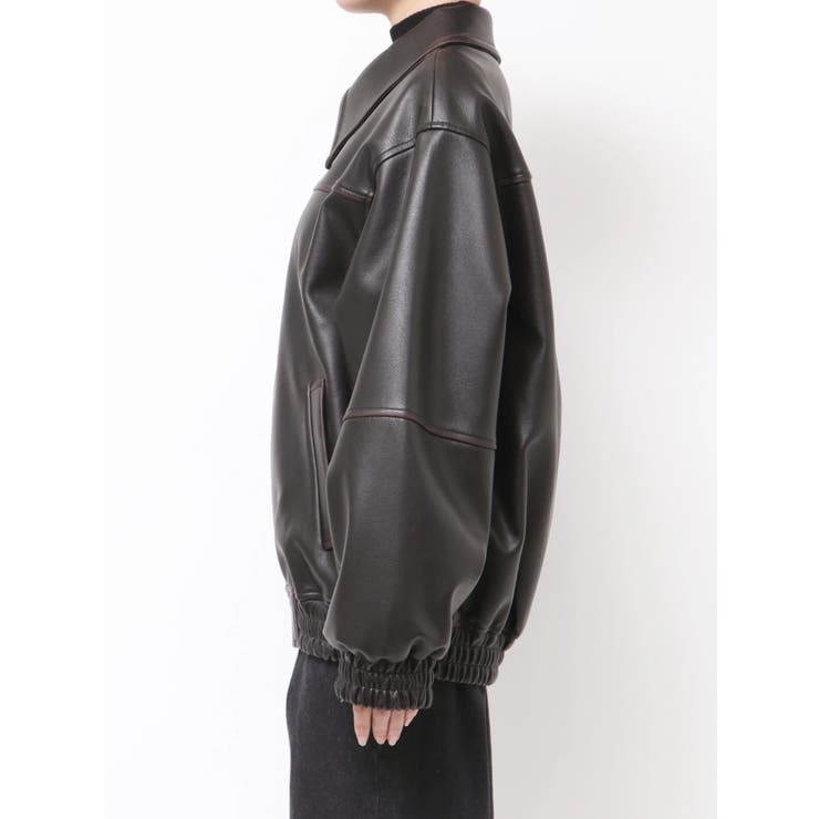 フェイクレザーオーバーブルゾン | EMODA | 詳細画像49 