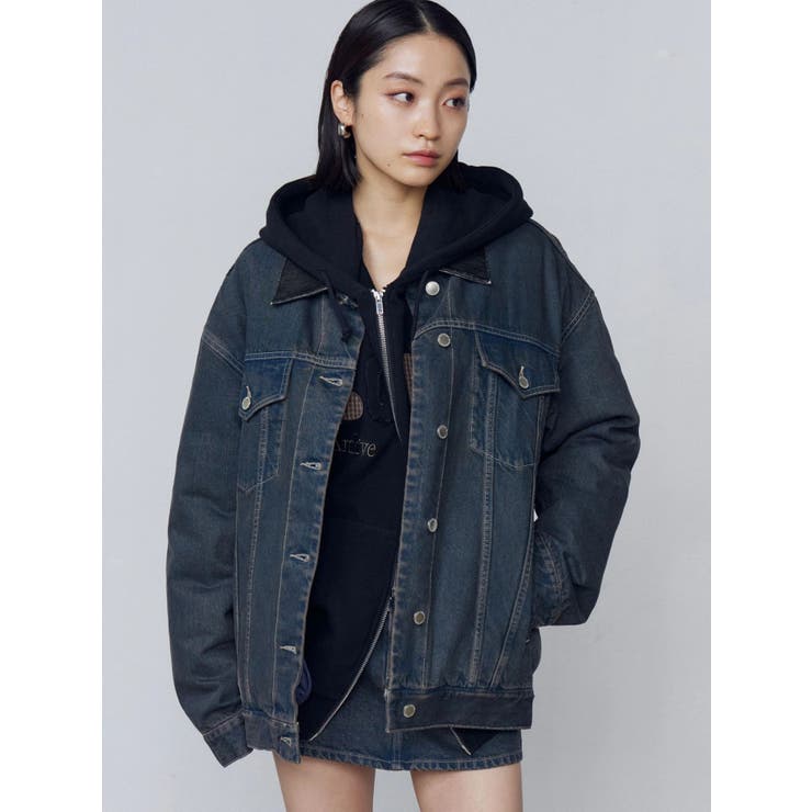 ワイドオーバーデニムブルゾン | EMODA | 詳細画像1 