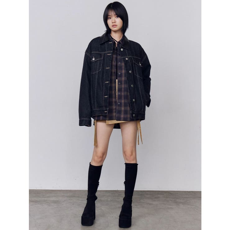 ワイドオーバーデニムブルゾン | EMODA | 詳細画像13 