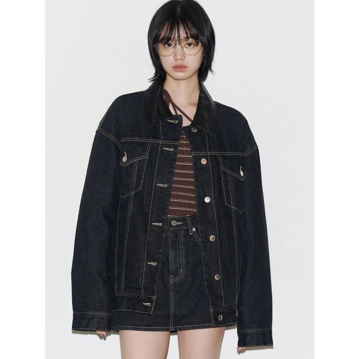 ワイドオーバーデニムブルゾン | EMODA | 詳細画像3 