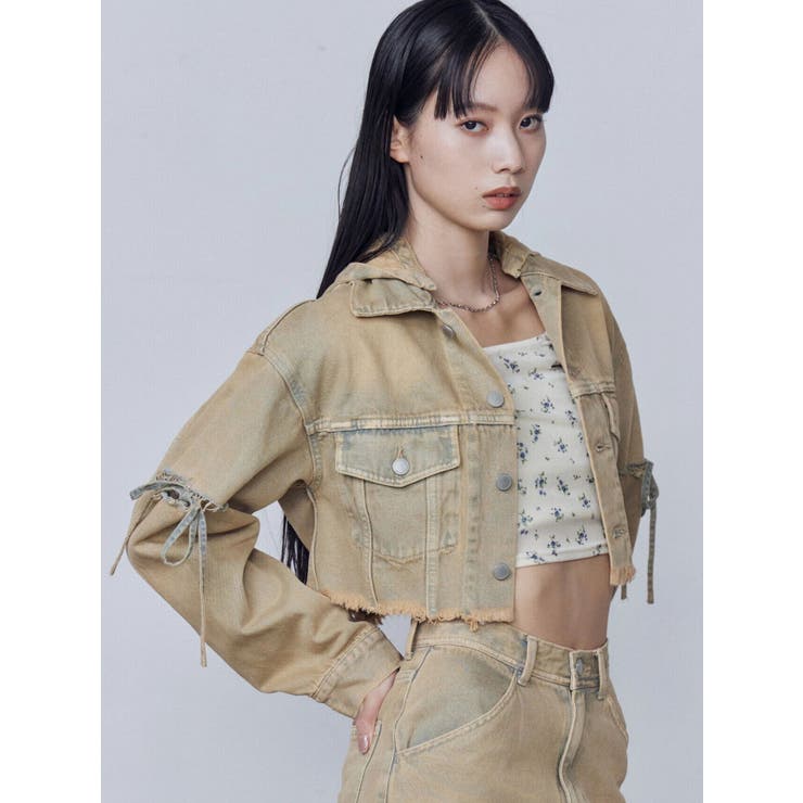 カットスリーブフードデニムブルゾン | EMODA | 詳細画像27 