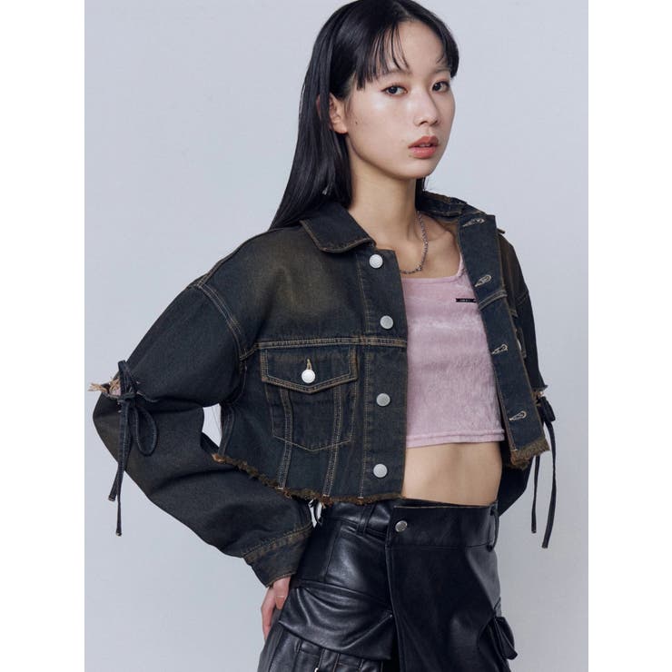 カットスリーブフードデニムブルゾン | EMODA | 詳細画像40 