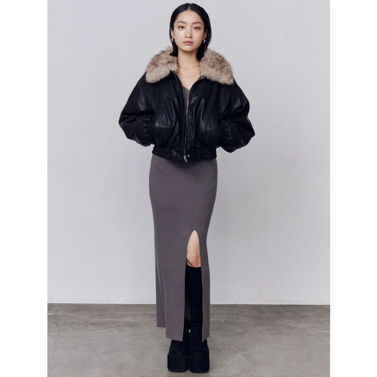 フロントボタンリブニットワンピース | EMODA | 詳細画像10 